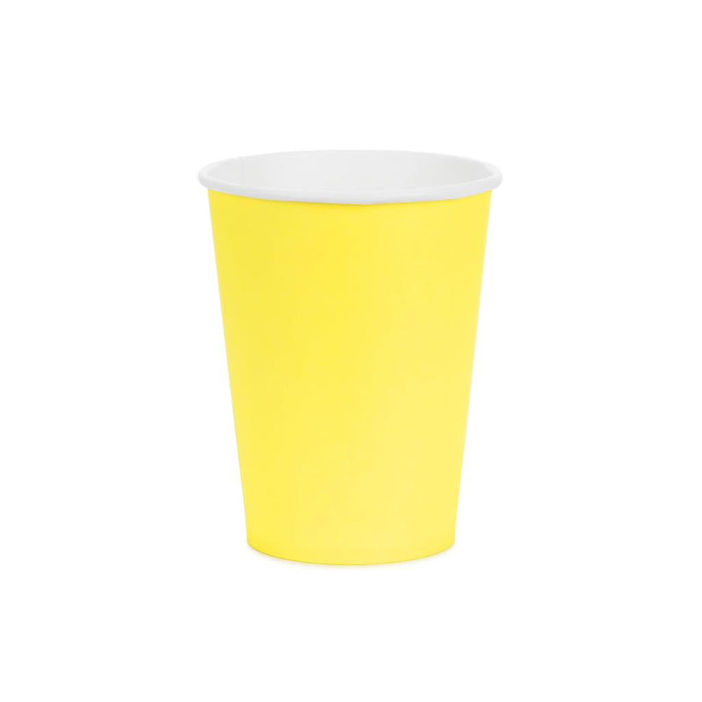 Pappbecher, gelb, 250ml