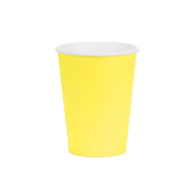 Pappbecher, gelb, 250ml