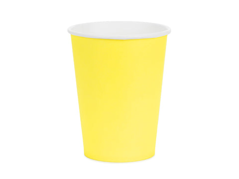 Pappbecher, gelb, 250ml