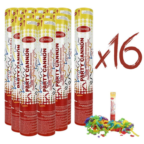 Konfetti Kanonen 16er Set 24 cm