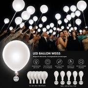 LED-Ballons 30 cm, Weiss
