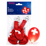 LED-Ballons Schweizer Kreuz - 4er-Set