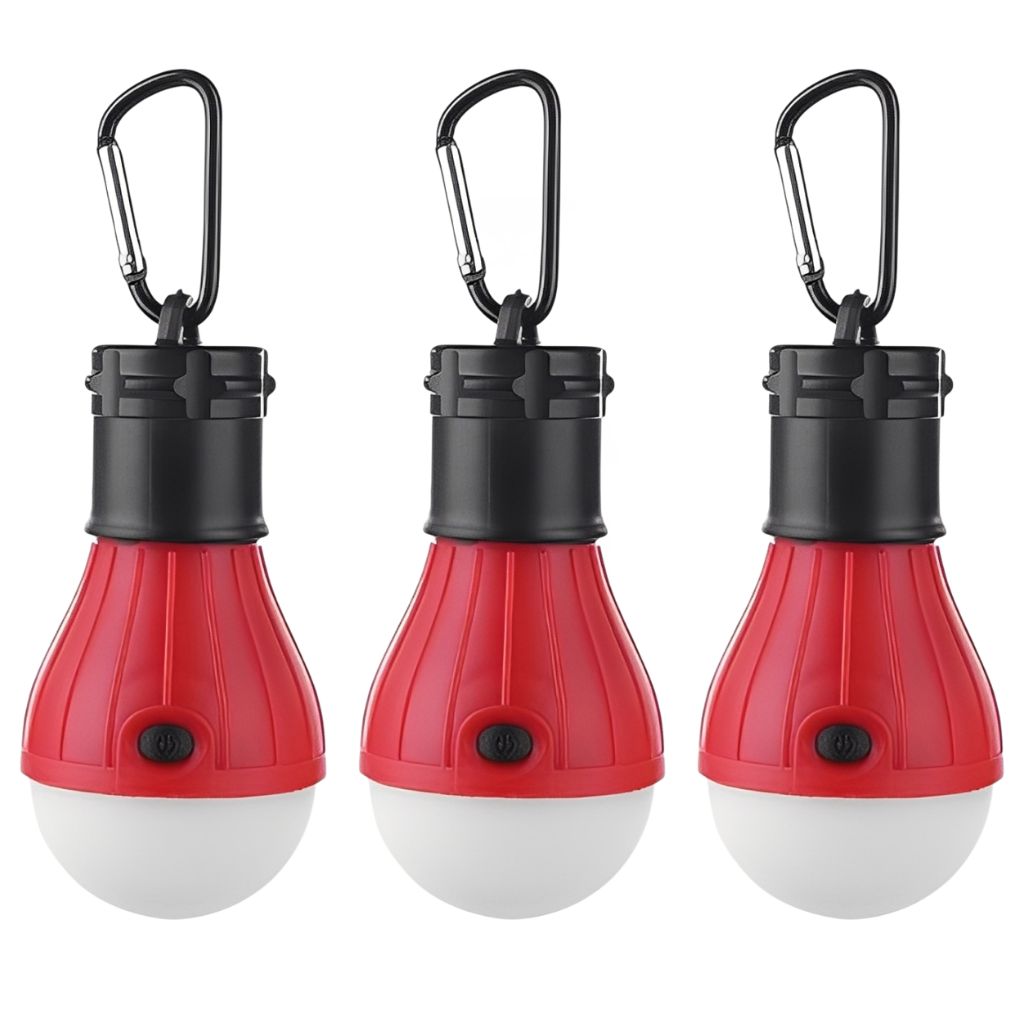 LED Campinglampe 3er-Set Rot