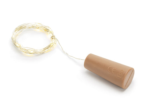 LED-Leuchten mit Flaschenkorken, warmweiss, 197cm