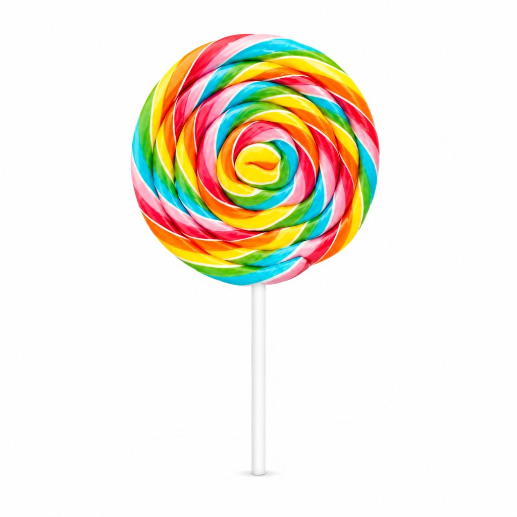 Lolly Spirale Rund 80g 🍬 Tutti Frutti Lollipop
