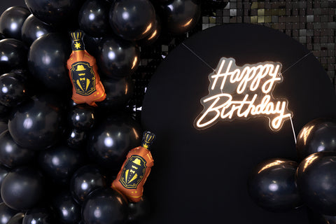 LED Neon Happy Birthday Weiss 40 x 29,5 cm