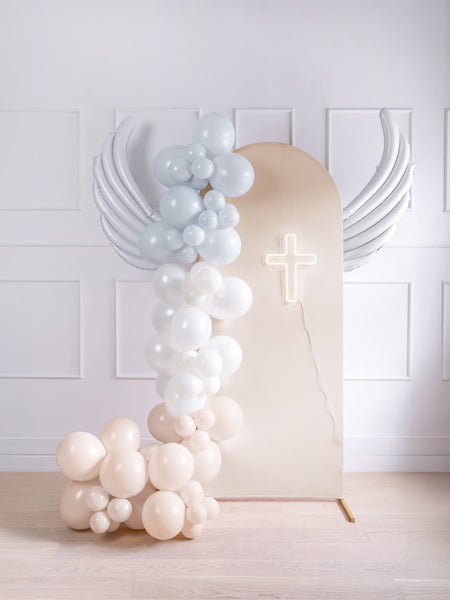LED Neon Jesus Kreuz Weiss 41x30 cm
