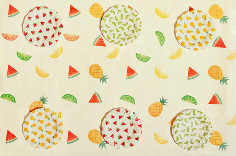 Papiertischdecke Früchte, 180x120 cm, Mix
