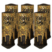 Tischbombe Party Time Hologram Gold – 6er-Bundle (26 cm)