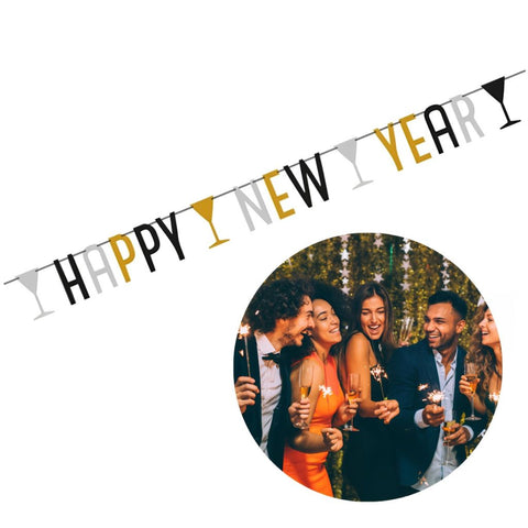 Partykette Happy New Year 180x15cm