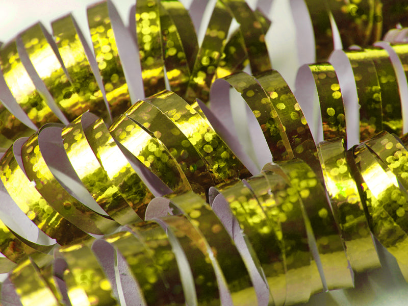 Luftschlangen Gold Holografisch 3,8 m – 1 Rolle