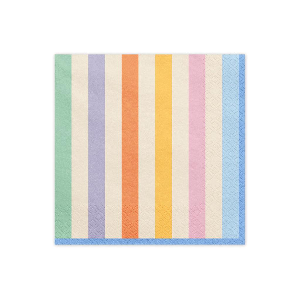 Servietten Streifen, 33x33 cm, Mix