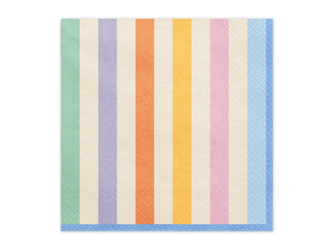 Servietten Streifen, 33x33 cm, Mix