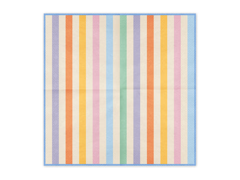 Servietten Streifen, 33x33 cm, Mix
