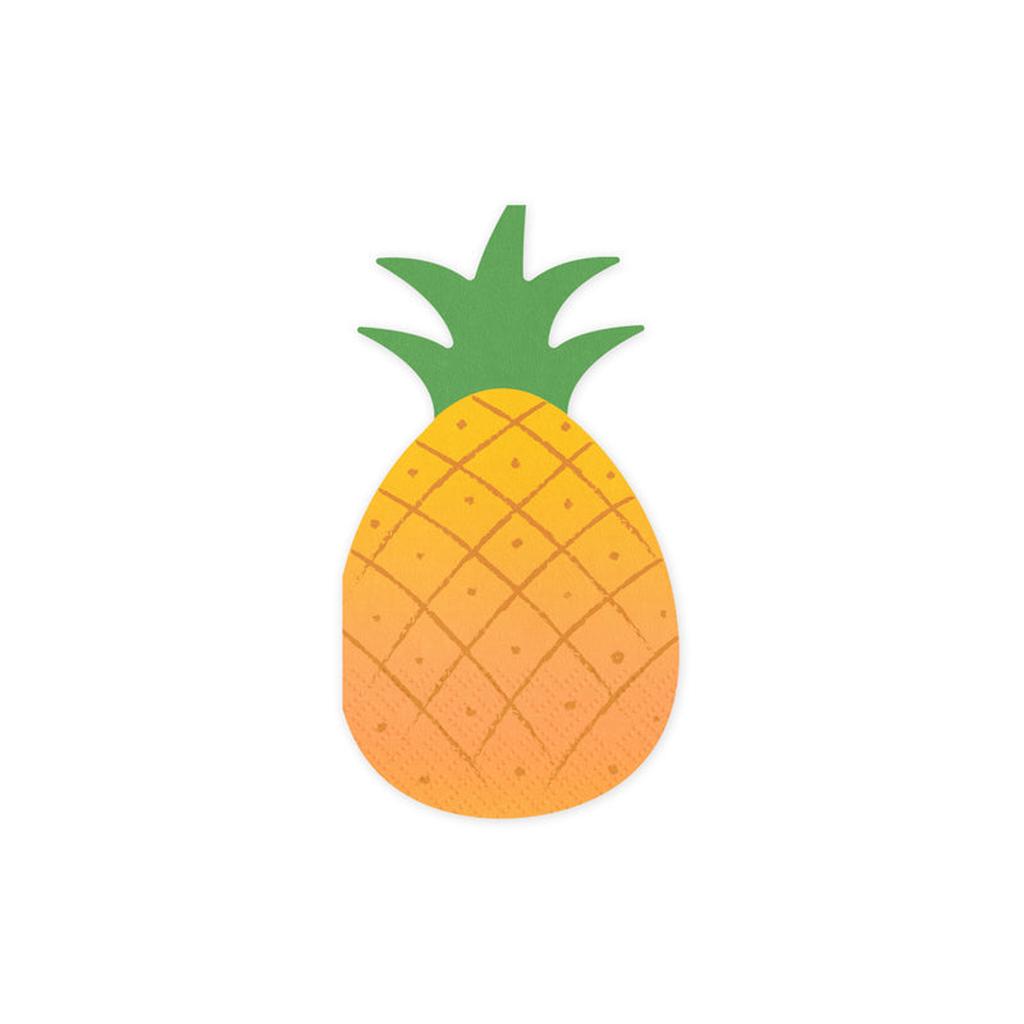 Servietten Ananas, 18.5x10.2 cm, Mix