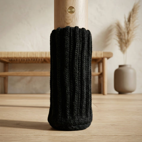 Stuhlsocken Schwarz - Stuhlgleiter für Parkettboden
