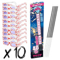 Set aus 10 Herzbrillen + 40 Wunderkerzen