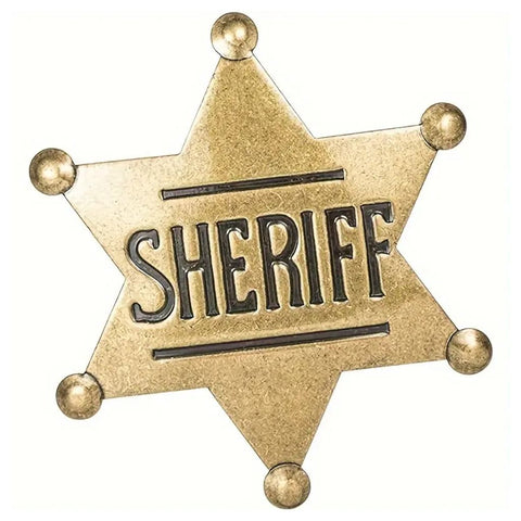 Sheriffstern in Gold 6.5cm