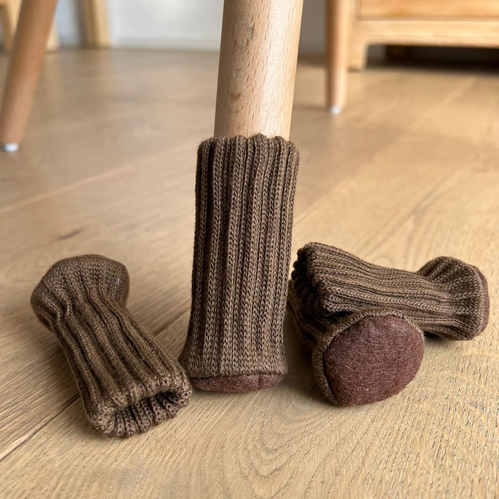 Stuhlsocken Braun Parkettboden