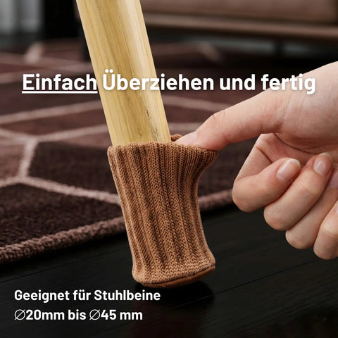 Stuhlsocken Hellbraun - Stuhlgleiter für Parkettboden