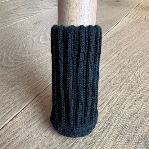 Stuhlsocken Schwarz mit Stuhlbein