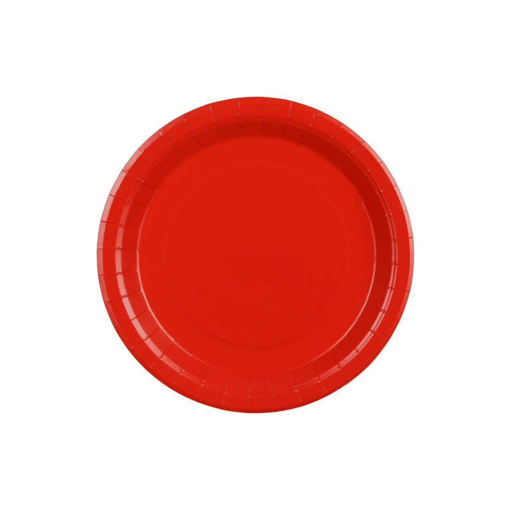 Pappteller, rot, 23 cm