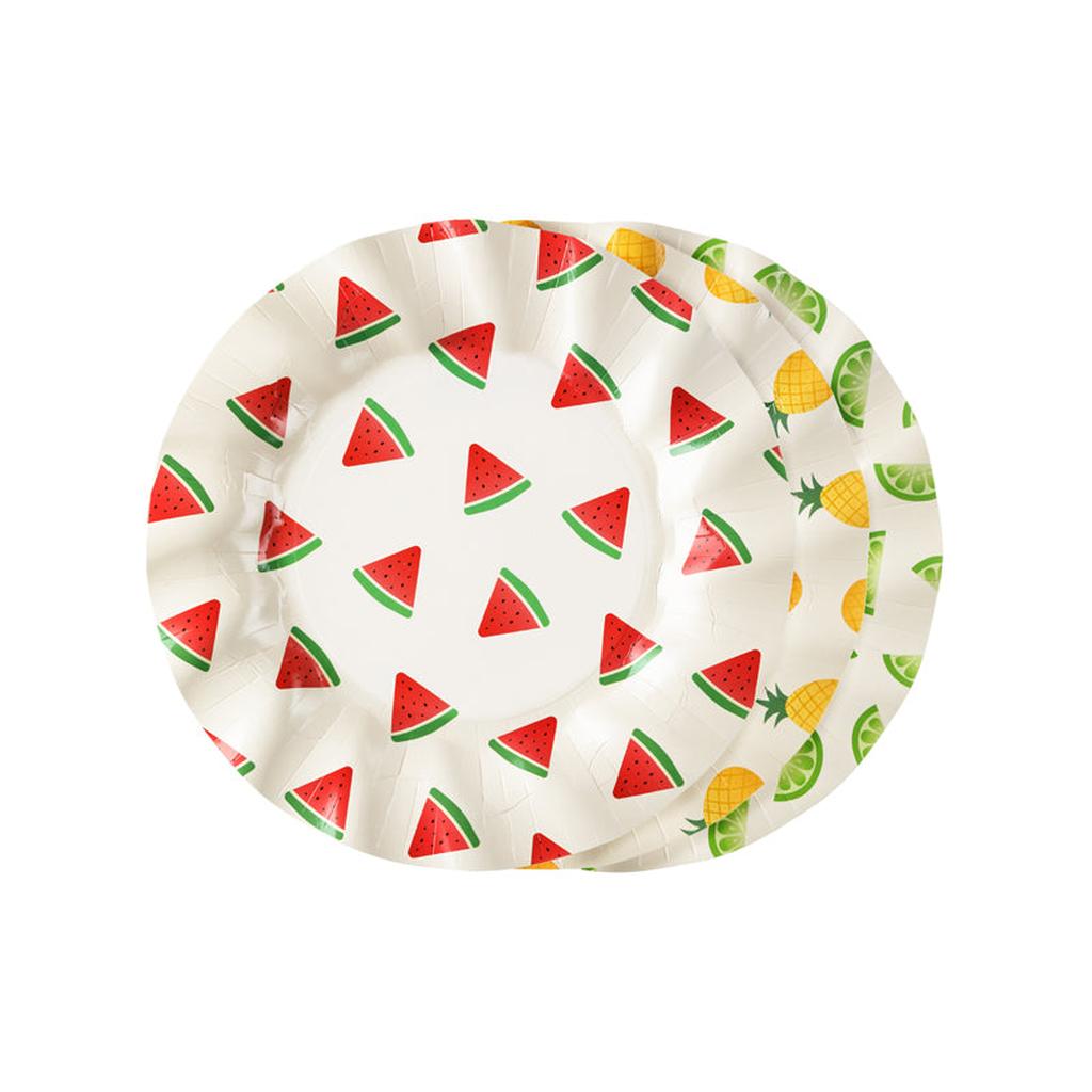 Pappteller Früchte, 20.5 cm, Mix