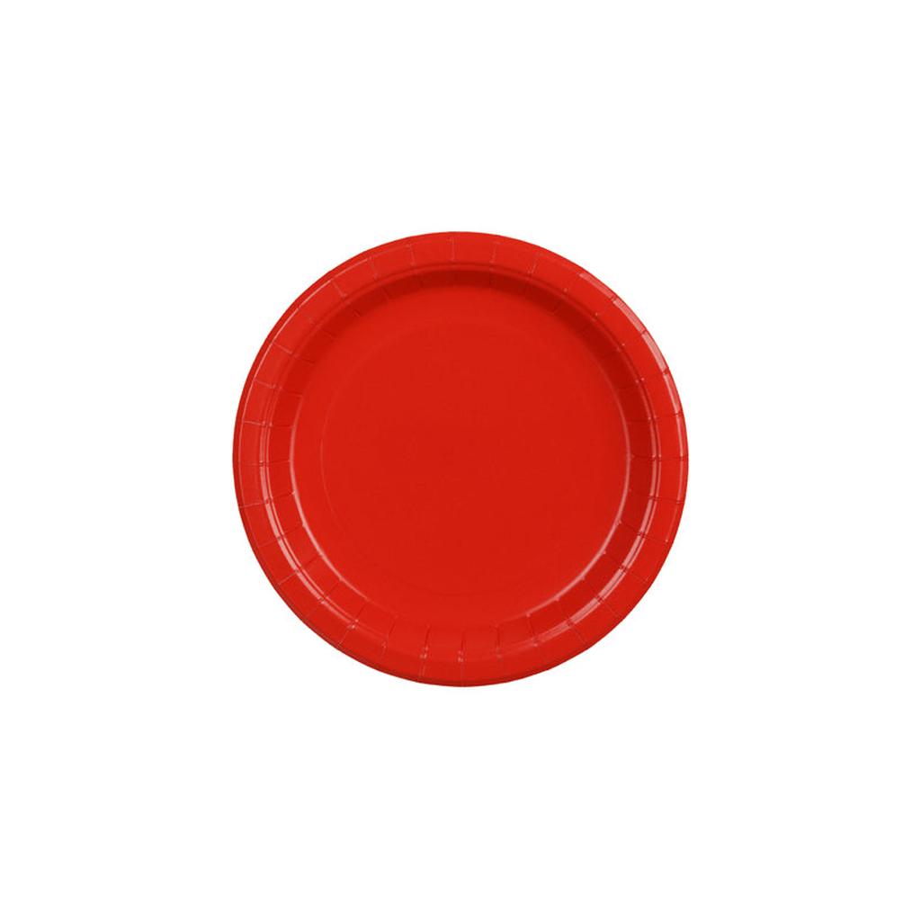 Pappteller, rot, 18 cm