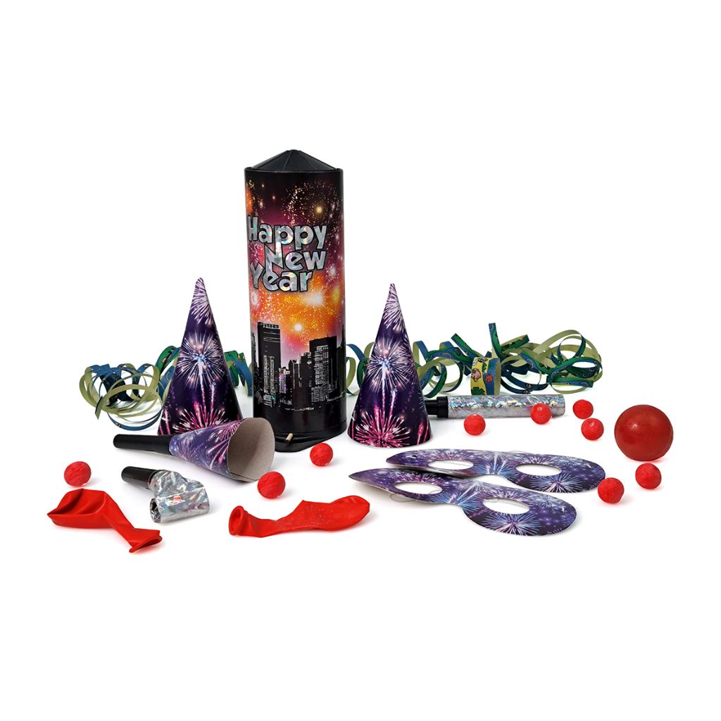 Tischbombe Happy New Year 22cm mit Inhalt