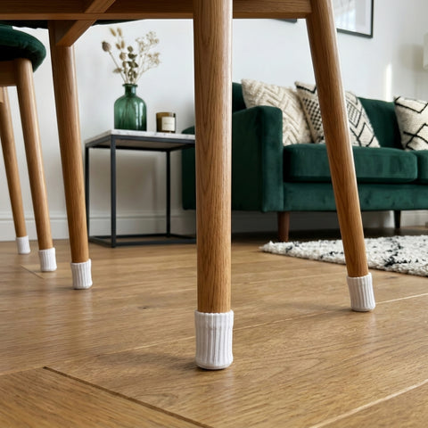 Stuhlsocken Weiss - Stuhlgleiter für Parkettboden