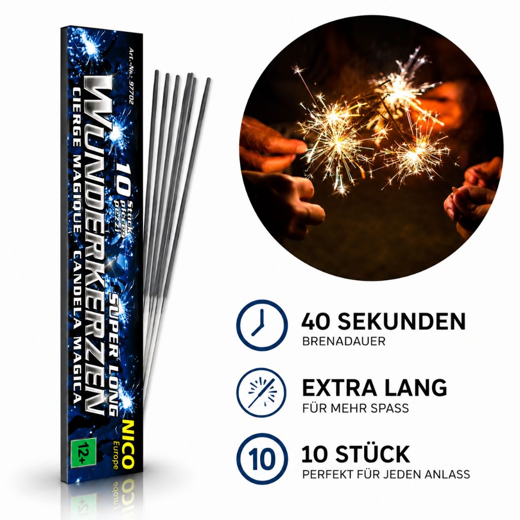 Wunderkerzen - 10 Stück - 30 cm