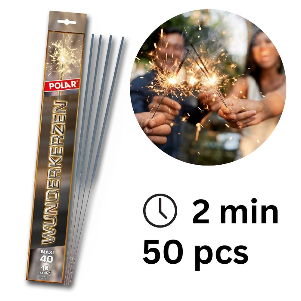 Wunderkerzen 40 cm - 120 Sekunden - 50pcs