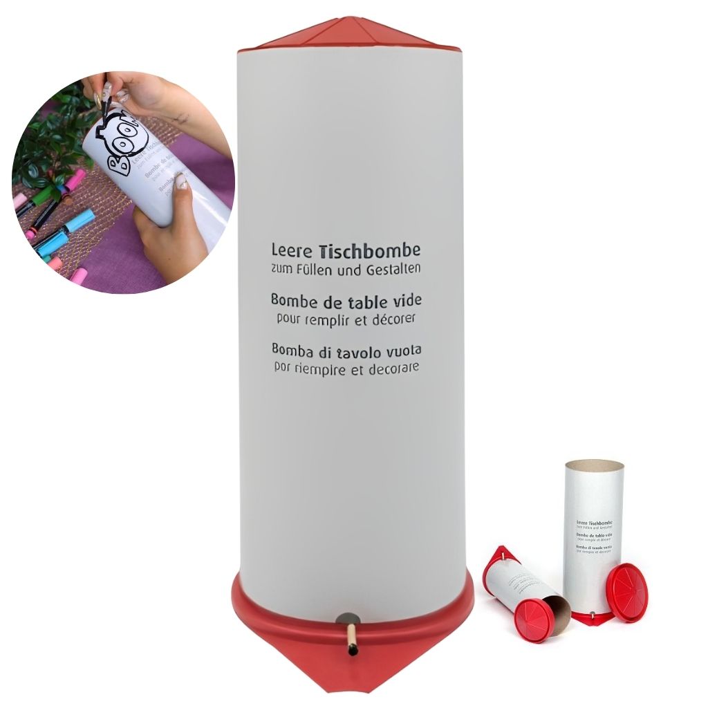 XL Tischbombe leer 26 cm – zum Befüllen