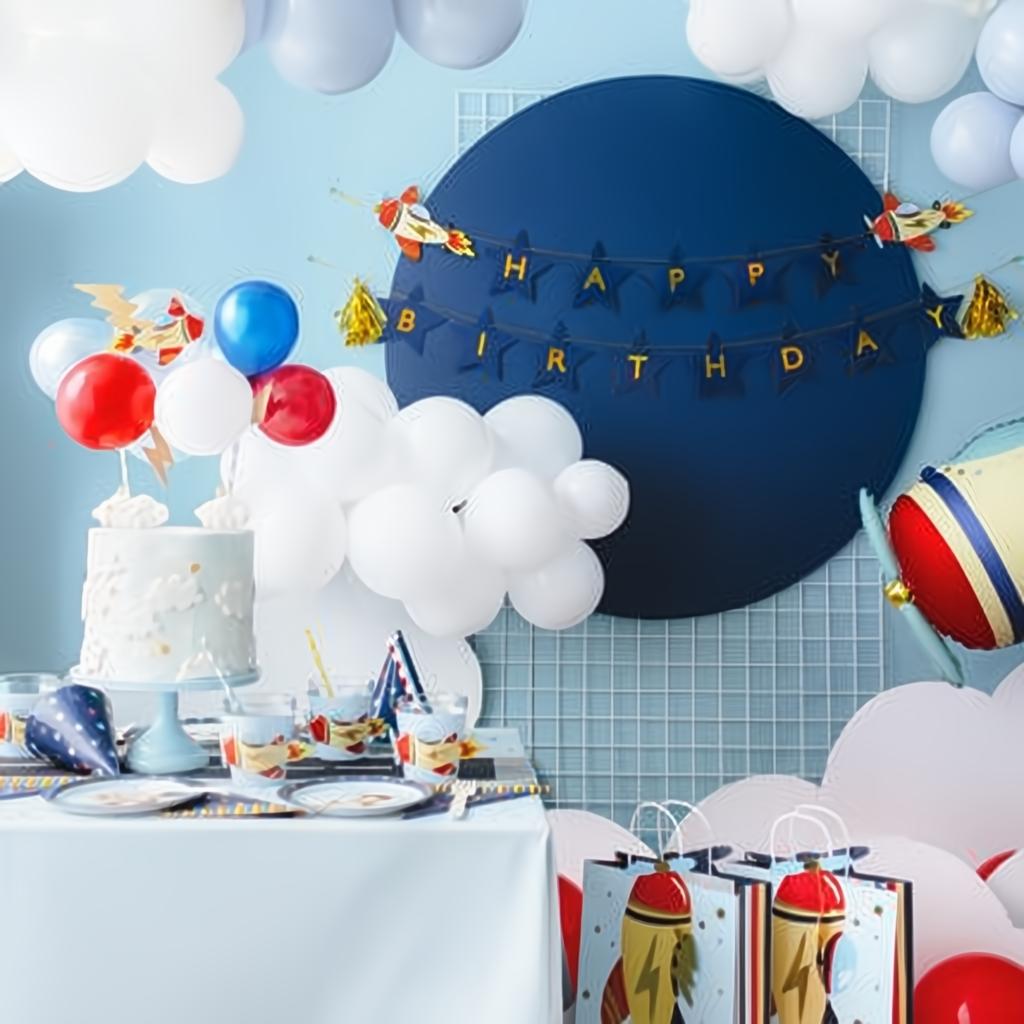 Ballon Kuchendeckel Flugzeug, 29 cm PartyDeco 3