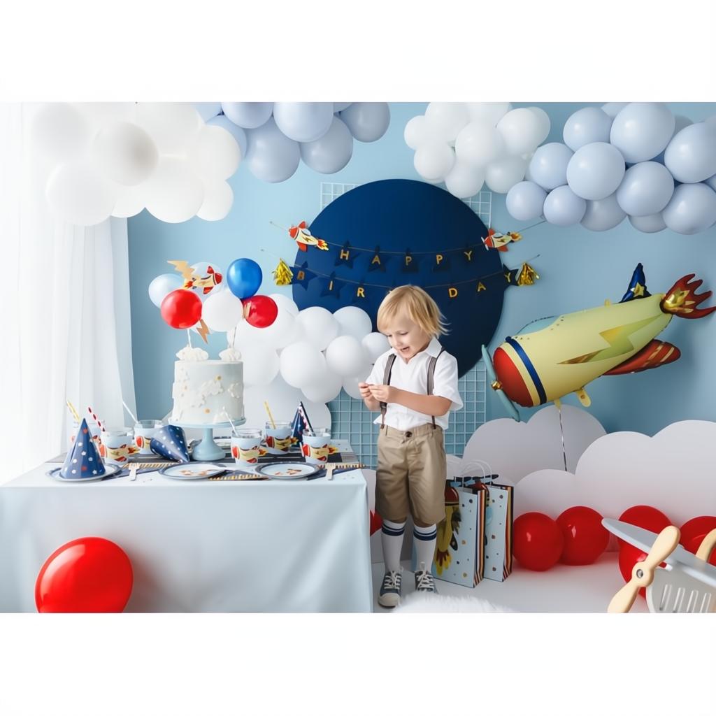 Ballon Kuchendeckel Flugzeug, 29 cm PartyDeco 5