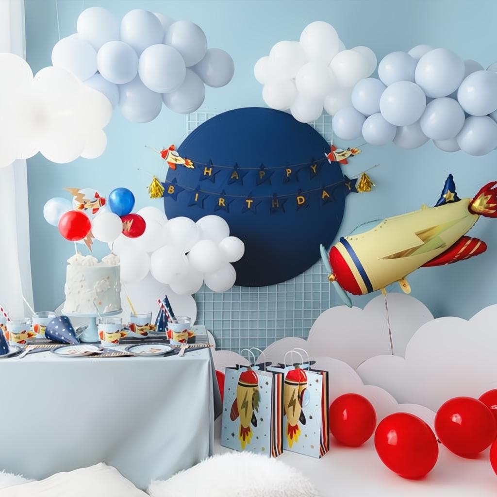 Ballon Kuchendeckel Flugzeug, 29 cm PartyDeco 6