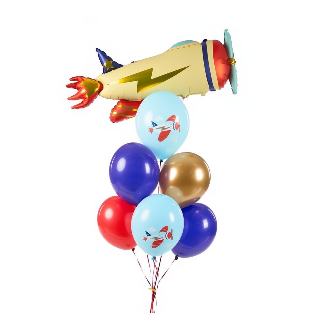 Ballons 30 cm, Flugzeug PartyDeco 2