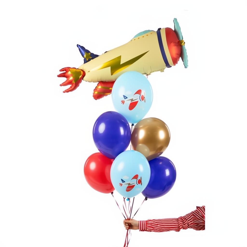 Ballons 30 cm, Flugzeug PartyDeco 3