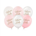 Ballons 30 cm, Welcome Baby, Rosa-Mix PartyDeco 1