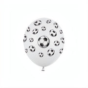 Ballons 30cm, Fussbälle, Pastel P. White PartyDeco 1