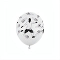 Ballons 30cm, Fussballer & Bälle, Pastel White PartyDeco 1