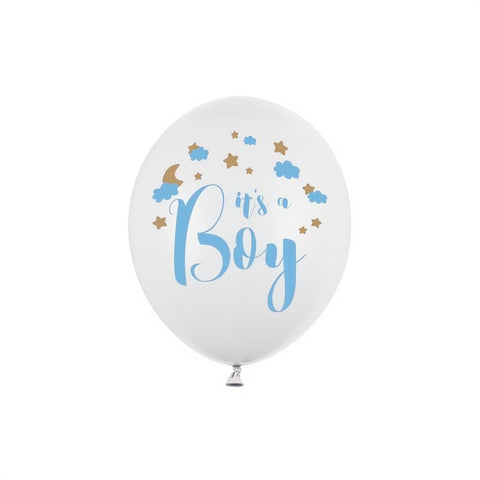 Ballons 30cm, It's a Boy, Pastel Pure White PartyDeco 1