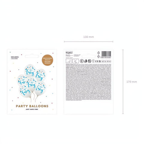 Ballons 30cm, It's a Boy, Pastel Pure White PartyDeco 2