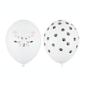Ballons 30cm, Kätzchen, Pastel Pure White PartyDeco 1