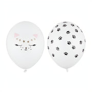 Ballons 30cm, Kätzchen, Pastel Pure White PartyDeco 1