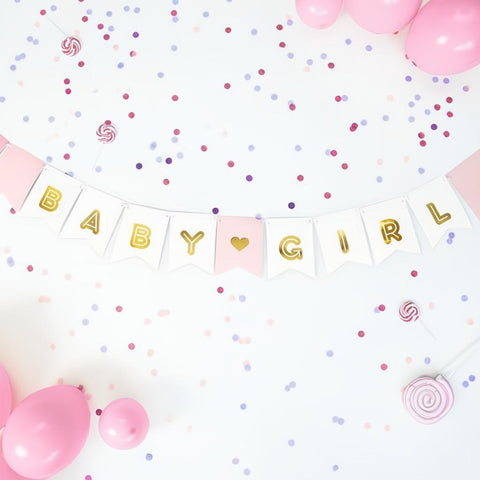 Banner Baby Girl, 15 x 175 cm PartyDeco 4