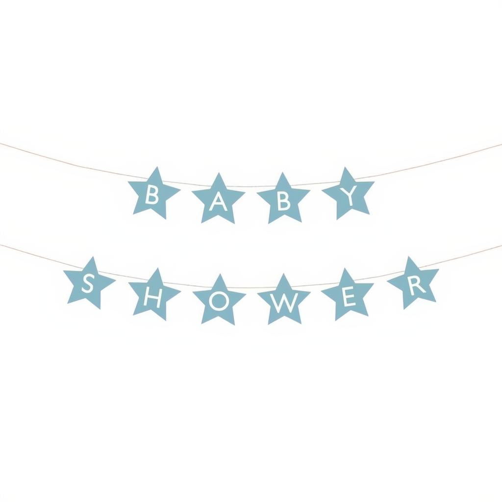 Banner Baby shower, 290x16.5 cm, hellblau PartyDeco 1