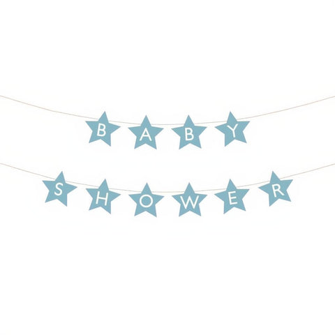 Banner Baby shower, 290x16.5 cm, hellblau PartyDeco 1