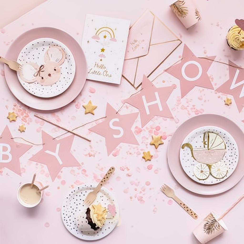 Banner Baby shower, 290x16.5 cm, hellrosa PartyDeco 2