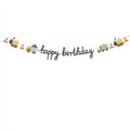 Banner Happy birthday Baufahrzeuge, 2 m PartyDeco 1